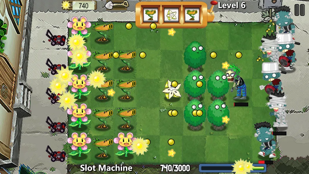 Plants' War МОД/Взлом [Меню, Бесконечные монеты и Открытые уровни] Screenshot 1
