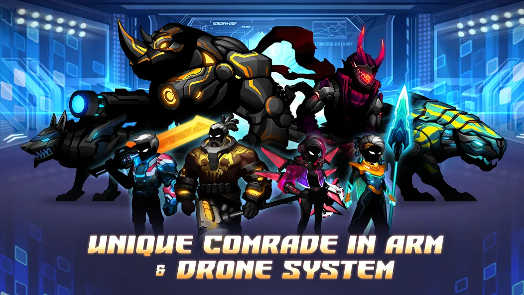 Cyber Fighters: Offline Game (Сайбер Стикмен) МОД/Взлом [Деньги, Монеты и Меню MOD] Screenshot 5