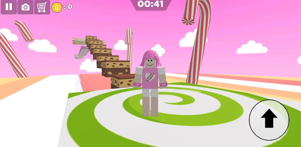 Candy Parkour Sweet girl (Кенди Паркур Свит грл) МОД/Взлом [Деньги, Монеты и Меню MOD] Screenshot 1