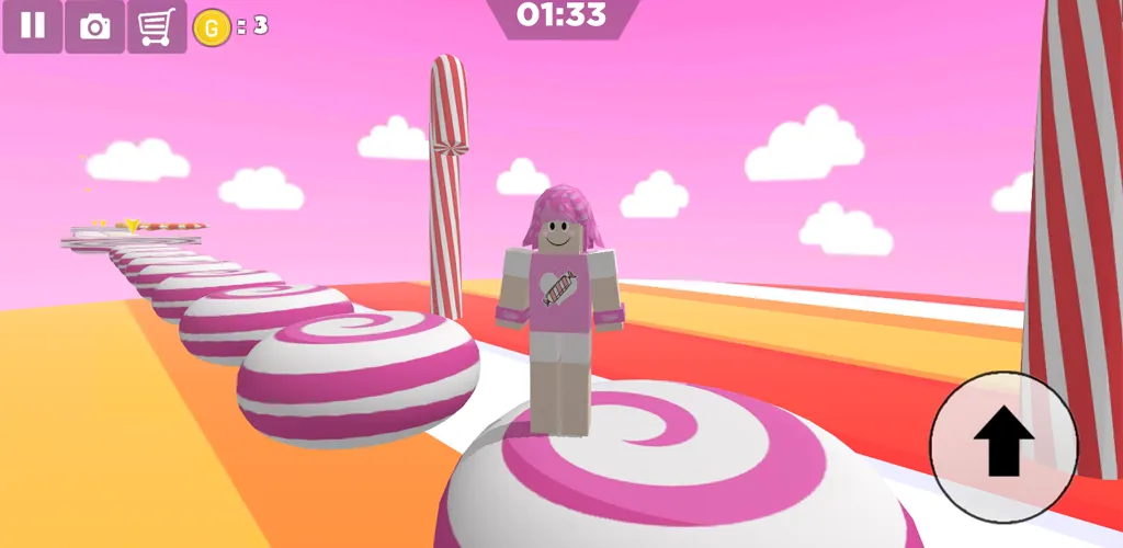 Candy Parkour Sweet girl (Кенди Паркур Свит грл) МОД/Взлом [Деньги, Монеты и Меню MOD] Screenshot 2