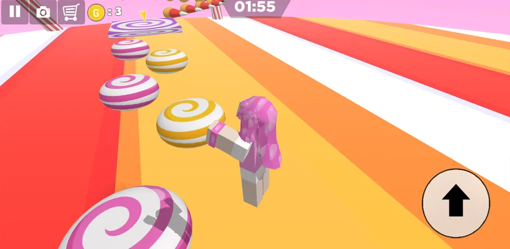 Candy Parkour Sweet girl (Кенди Паркур Свит грл) МОД/Взлом [Деньги, Монеты и Меню MOD] Screenshot 3
