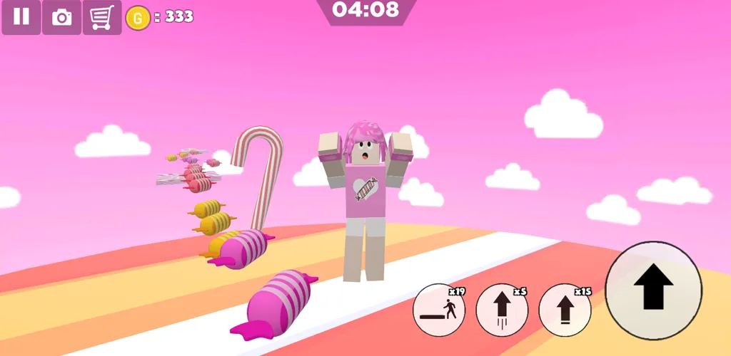 Candy Parkour Sweet girl (Кенди Паркур Свит грл) МОД/Взлом [Деньги, Монеты и Меню MOD] Screenshot 4