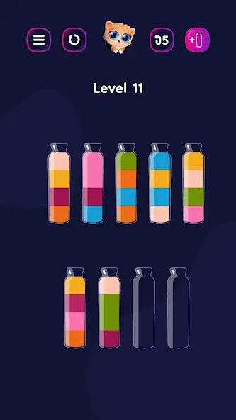 Get Color - Water Sort Puzzle МОД/Взлом [Деньги, Монеты и Меню MOD] Screenshot 2