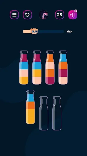 Get Color - Water Sort Puzzle МОД/Взлом [Деньги, Монеты и Меню MOD] Screenshot 3