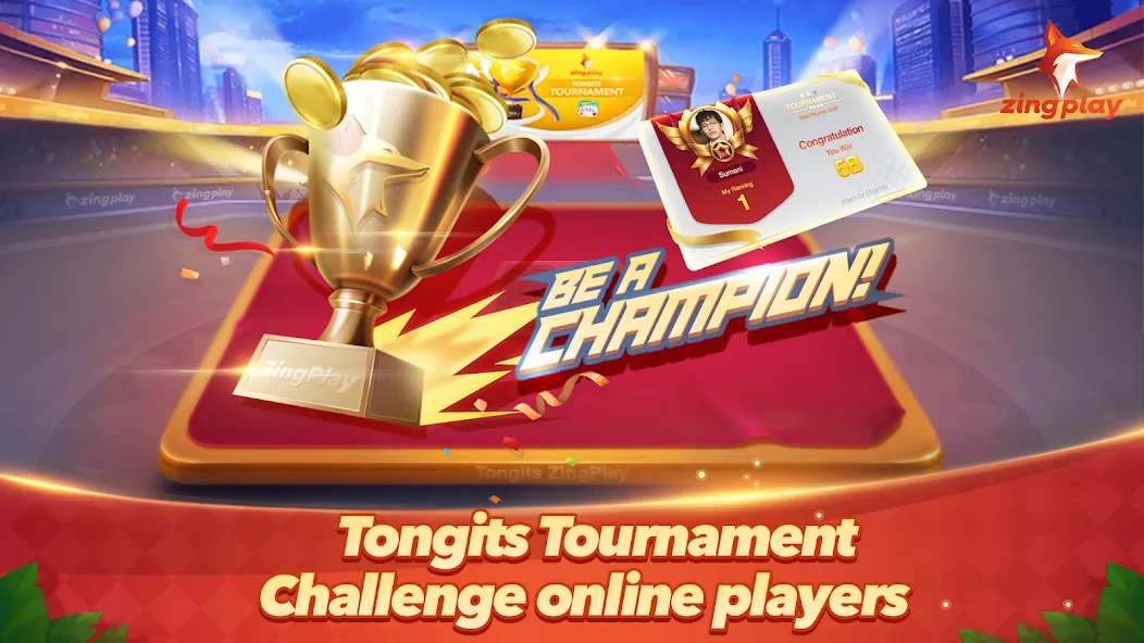Tongits ZingPlay-Fun Challenge (Тонгитс ЗингПлэй) МОД/Взлом [Много монет, Открытые уровни и Мега MOD] Screenshot 1