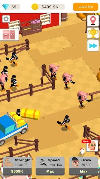 Idle Robbery (Айдл Роббери) МОД/Взлом [Бесконечные деньги, Монеты и Мега MOD] Screenshot 2