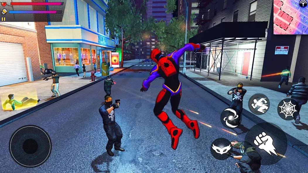 Spider Hero:Super City Hero (пайдер Хиро) МОД/Взлом [Много монет, Открытые уровни и Мега MOD] Screenshot 3