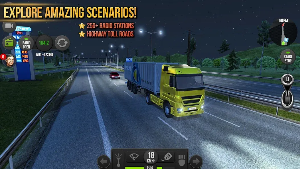Truck Simulator : Europe МОД/Взлом [Деньги, Монеты и Меню MOD] Screenshot 2