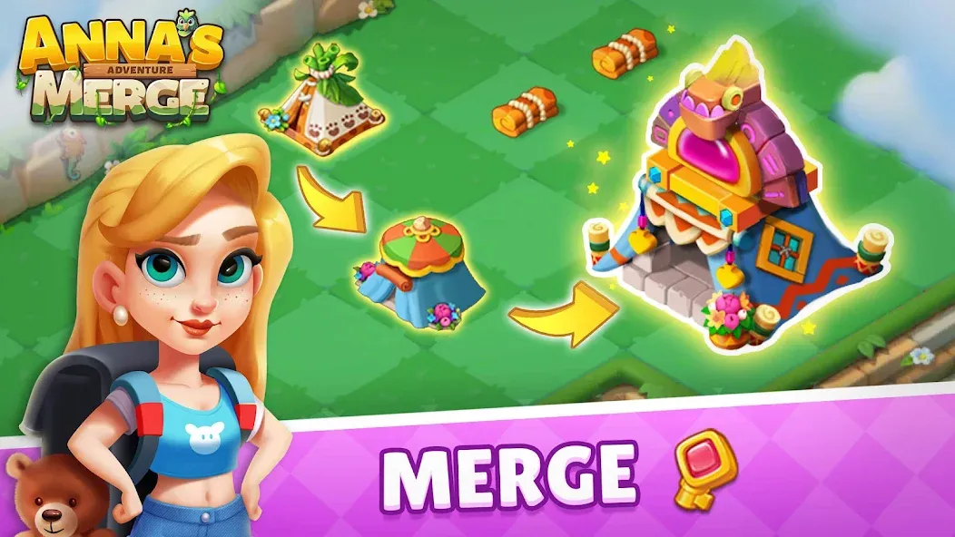 Anna's Merge Adventure МОД/Взлом [Меню, Бесконечные монеты и Открытые уровни] Screenshot 2