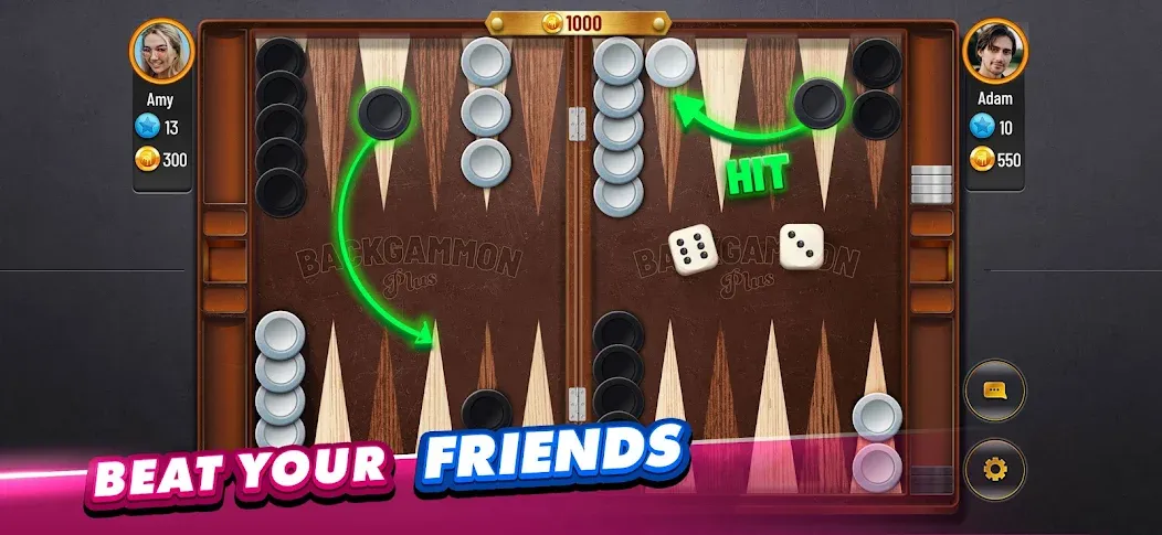 Backgammon Plus - Board Game (Бэкгаммон Плюс) МОД/Взлом [Деньги, Монеты и Меню MOD] Screenshot 3