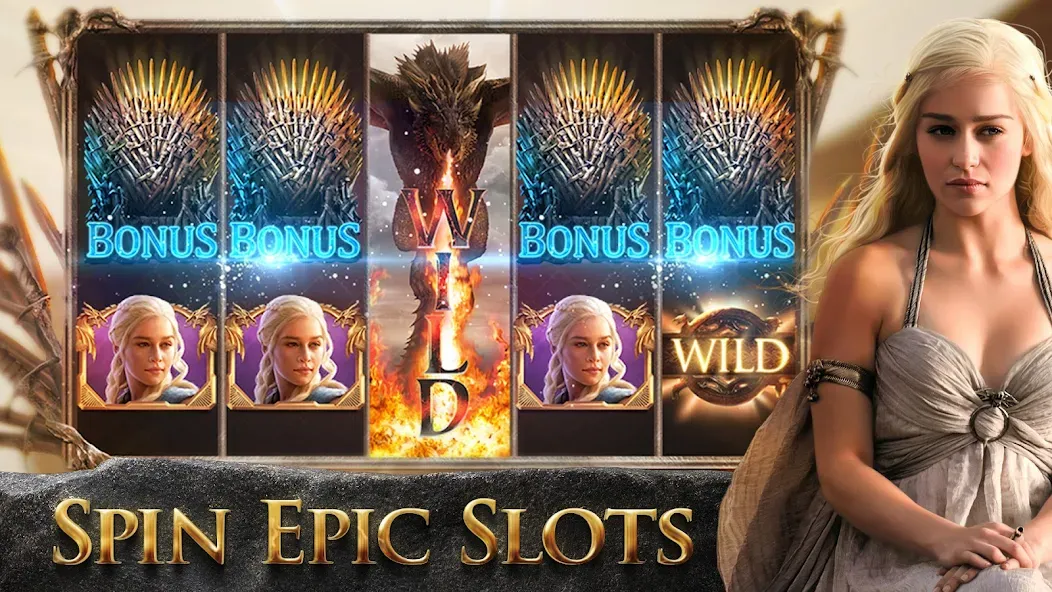 Game of Thrones Slots Casino (Гейм оф Тронс Слотс Казино) МОД/Взлом [Много монет, Открытые уровни и Мега MOD] Screenshot 1