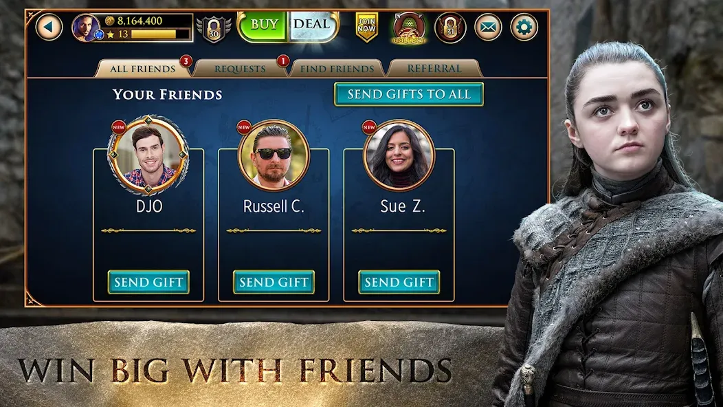 Game of Thrones Slots Casino (Гейм оф Тронс Слотс Казино) МОД/Взлом [Много монет, Открытые уровни и Мега MOD] Screenshot 3