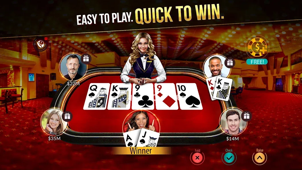 Zynga Poker ™ – Texas Holdem (Зинга Покер) МОД/Взлом [Все открыто, Дополнительные деньги и Меню MOD] Screenshot 1