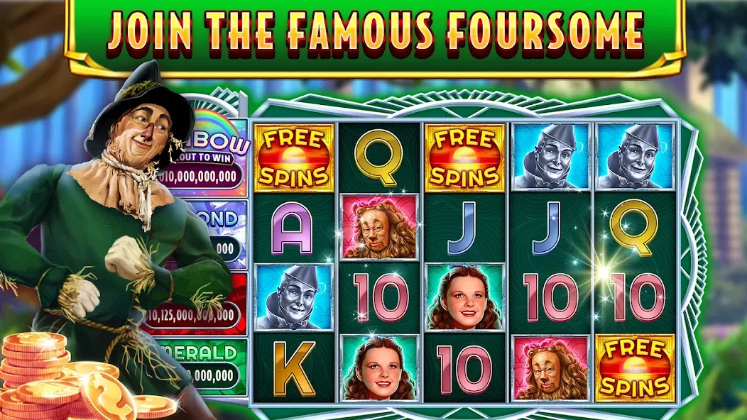 Wizard of Oz Slots Games (Волшебник из страны Оз игровой автомат) МОД/Взлом [Бесконечные деньги, Монеты и Мега MOD] Screenshot 2