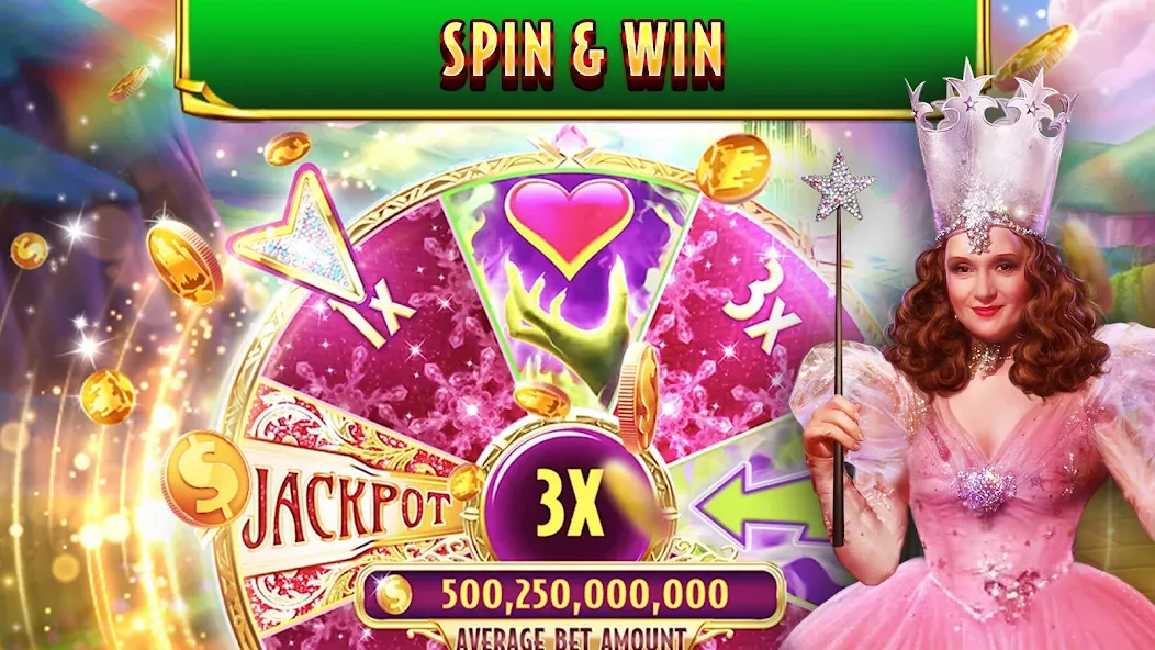 Wizard of Oz Slots Games (Волшебник из страны Оз игровой автомат) МОД/Взлом [Бесконечные деньги, Монеты и Мега MOD] Screenshot 4