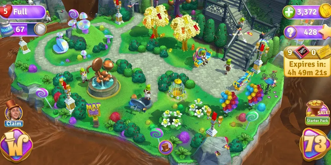 Wonka's World of Candy Match 3 МОД/Взлом [Все открыто, Дополнительные деньги и Меню MOD] Screenshot 5