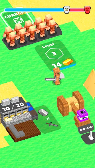 Craft Commander – Mine & Build (Крафт Коммандер) МОД/Взлом [Бесконечные деньги, Монеты и Мега MOD] Screenshot 1