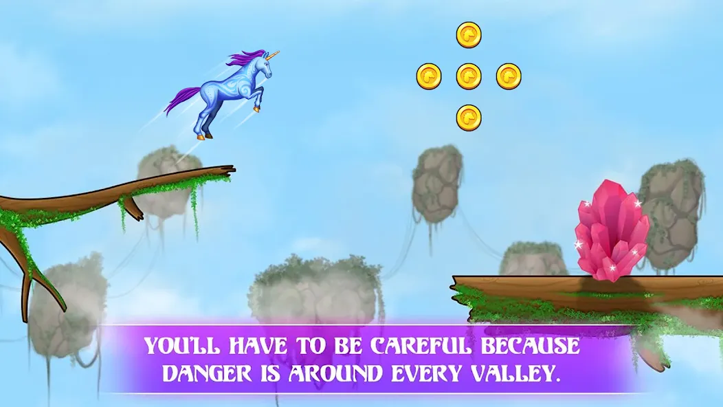 Unicorn Dash: Magical Run (Юникорн Дэш) МОД/Взлом [Меню, Бесконечные монеты и Открытые уровни] Screenshot 5