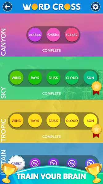 Word Cross: Offline Word Games МОД/Взлом [Много монет, Открытые уровни и Мега MOD] Screenshot 4