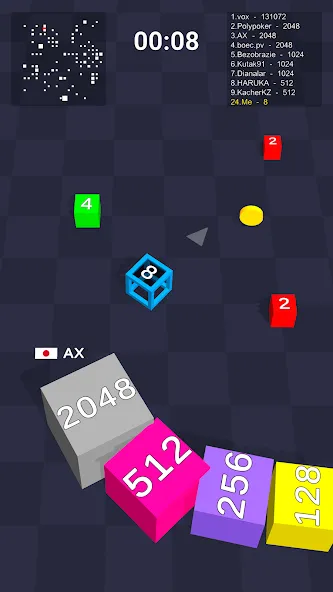 Cube Arena 2048: Merge Numbers МОД/Взлом [Много денег, Монет и Все открыто] Screenshot 2