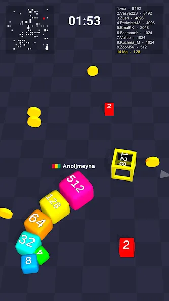 Cube Arena 2048: Merge Numbers МОД/Взлом [Много денег, Монет и Все открыто] Screenshot 3