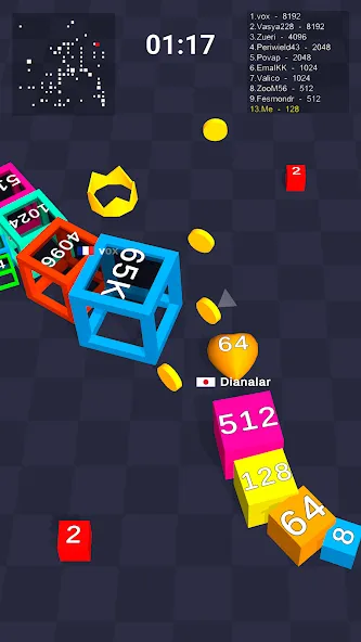 Cube Arena 2048: Merge Numbers МОД/Взлом [Много денег, Монет и Все открыто] Screenshot 5