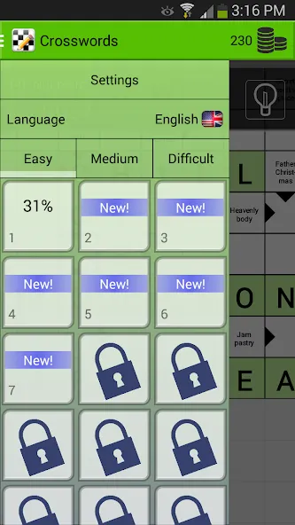 Crosswords МОД/Взлом [Много монет, Открытые уровни и Мега MOD] Screenshot 2