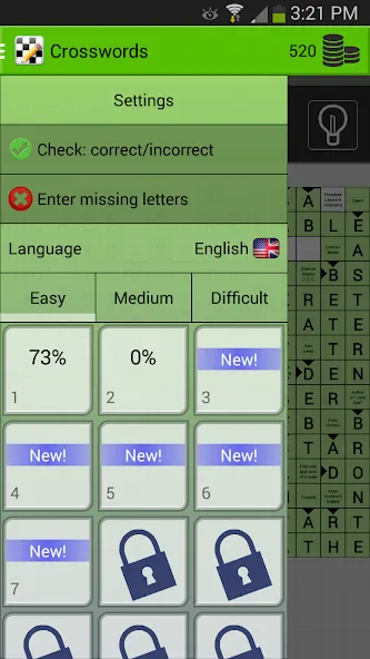 Crosswords МОД/Взлом [Много монет, Открытые уровни и Мега MOD] Screenshot 5