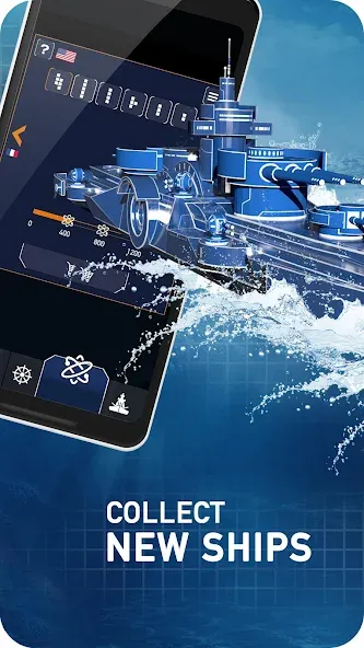 Fleet Battle - Sea Battle МОД/Взлом [Много монет, Открытые уровни и Мега MOD] Screenshot 5