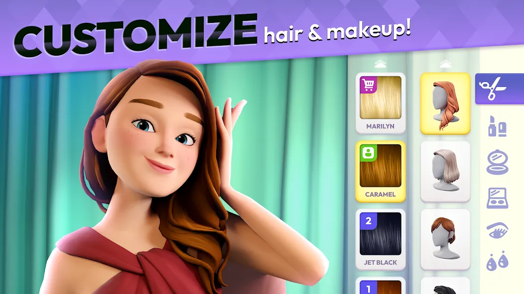 Makeover Match - Fashion Game (Мейковер Матч) МОД/Взлом [Все открыто, Дополнительные деньги и Меню MOD] Screenshot 1