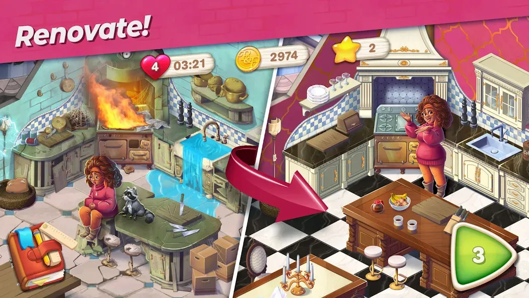 Penny & Flo: Home Renovation МОД/Взлом [Много монет, Открытые уровни и Мега MOD] Screenshot 3
