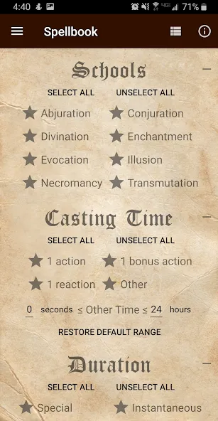 D&D Spellbook 5e МОД/Взлом [Много монет, Открытые уровни и Мега MOD] Screenshot 3