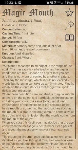 D&D Spellbook 5e МОД/Взлом [Много монет, Открытые уровни и Мега MOD] Screenshot 5