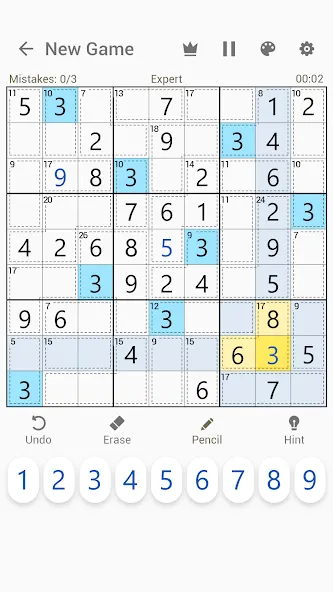 Killer Sudoku - Sudoku Puzzles МОД/Взлом [Много денег, Монет и Все открыто] Screenshot 3