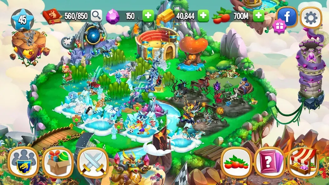 Dragon City: Mobile Adventure МОД/Взлом [Деньги, Монеты и Меню MOD] Screenshot 4