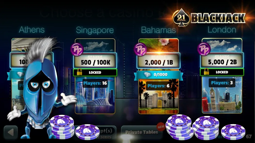BlackJack 21 - Online Casino МОД/Взлом [Много денег, Монет и Все открыто] Screenshot 2