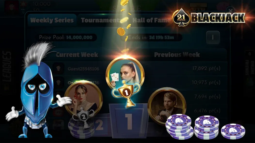 BlackJack 21 - Online Casino МОД/Взлом [Много денег, Монет и Все открыто] Screenshot 4