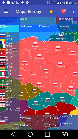 Europe map МОД/Взлом [Много монет, Открытые уровни и Мега MOD] Screenshot 1