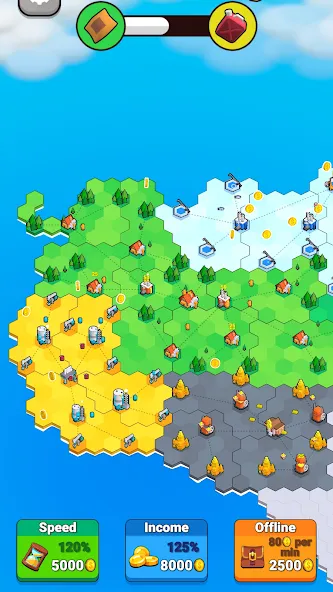 Factory World: Connect Map (Фактори Ворлд) МОД/Взлом [Много денег, Монет и Все открыто] Screenshot 1