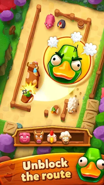 Farm Jam: Animal Parking Game (Фарм Джам) МОД/Взлом [Меню, Бесконечные монеты и Открытые уровни] Screenshot 1