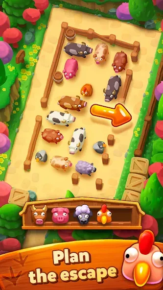 Farm Jam: Animal Parking Game (Фарм Джам) МОД/Взлом [Меню, Бесконечные монеты и Открытые уровни] Screenshot 4