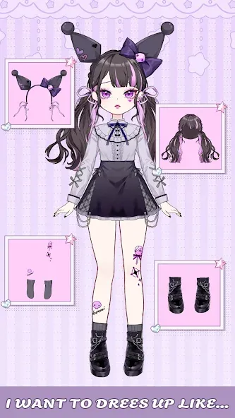 Dress Up! Shining Anime Star МОД/Взлом [Много монет, Открытые уровни и Мега MOD] Screenshot 2