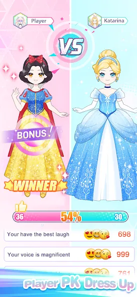 Dress Up! Shining Anime Star МОД/Взлом [Много монет, Открытые уровни и Мега MOD] Screenshot 5