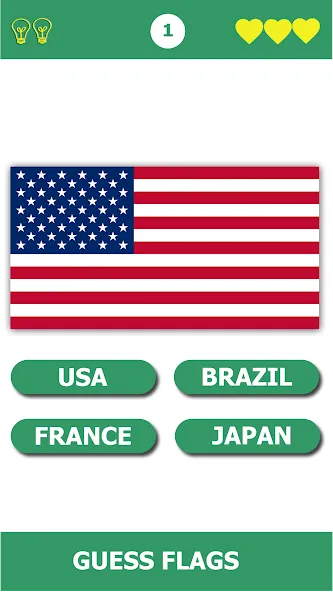 Flag Quiz Gallery: Quiz, Guess (Флаг квиз галерея) МОД/Взлом [Много денег, Монет и Все открыто] Screenshot 1