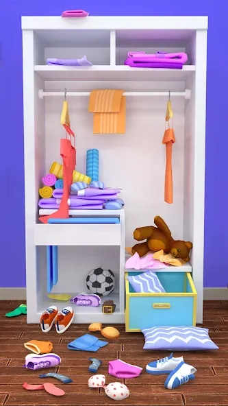 Fill the Closet: Organize Game (Фил зе Клозет) МОД/Взлом [Все открыто, Дополнительные деньги и Меню MOD] Screenshot 1