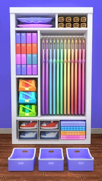 Fill the Closet: Organize Game (Фил зе Клозет) МОД/Взлом [Все открыто, Дополнительные деньги и Меню MOD] Screenshot 4