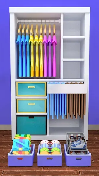 Fill the Closet: Organize Game (Фил зе Клозет) МОД/Взлом [Все открыто, Дополнительные деньги и Меню MOD] Screenshot 5