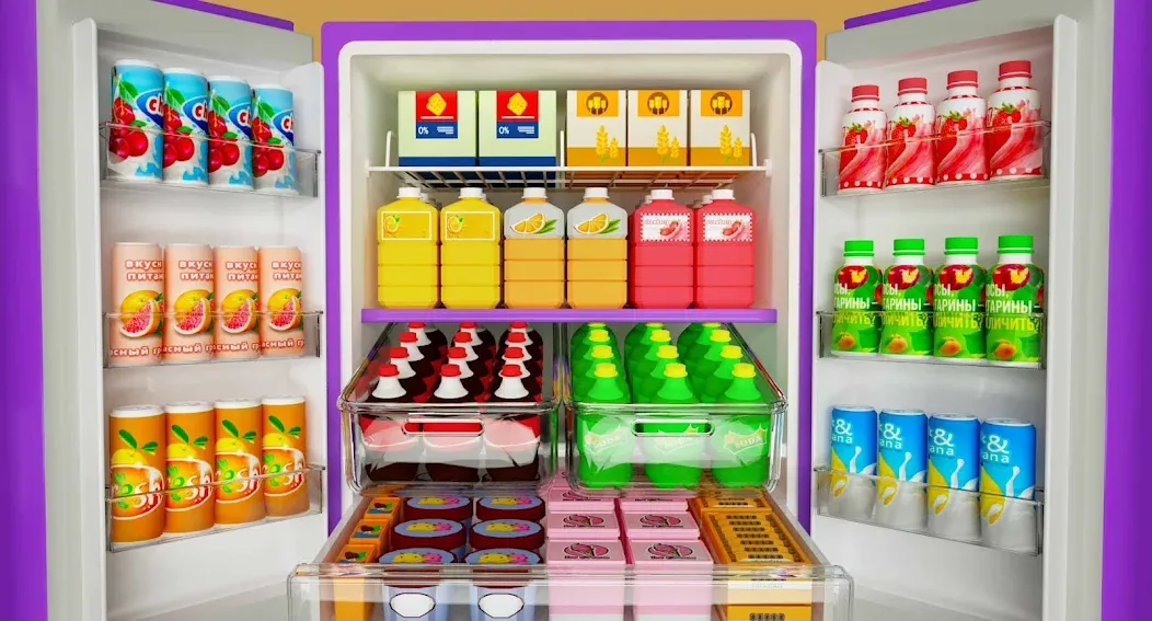 Fill Up Fridge：Organizing Game МОД/Взлом [Много денег, Монет и Все открыто] Screenshot 1