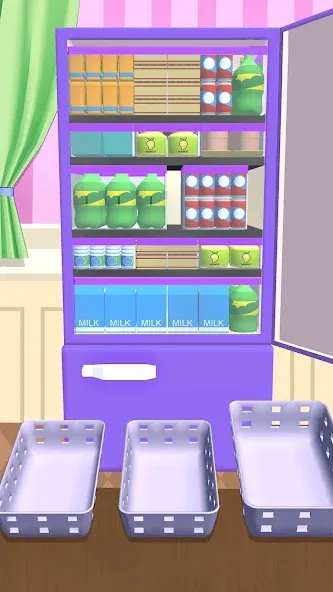 Fill Up Fridge：Organizing Game МОД/Взлом [Много денег, Монет и Все открыто] Screenshot 5
