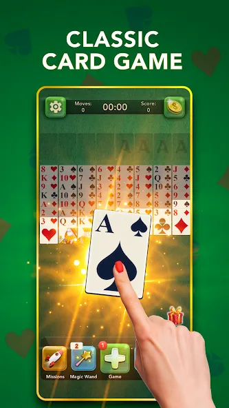 FreeCell Classic Card Game (ФриСел Классическая карточная игра) МОД/Взлом [Деньги, Монеты и Меню MOD] Screenshot 1